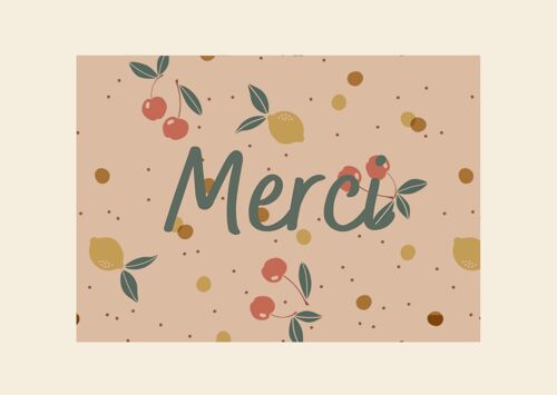 Carte Juicy Merci - fabriquée en France
