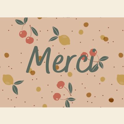 Carte Juicy Merci - fabriquée en France