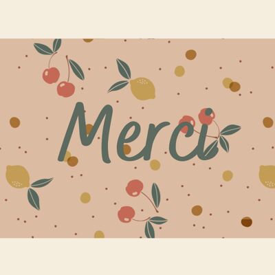 Juicy Merci card - made in France