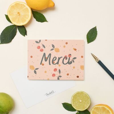 Carte Juicy Merci - fabriquée en France