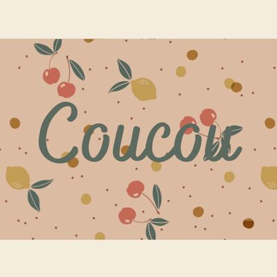 Tarjeta Juicy Coucou - hecha en Francia