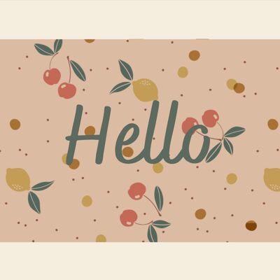 Juicy Hello card - made in France