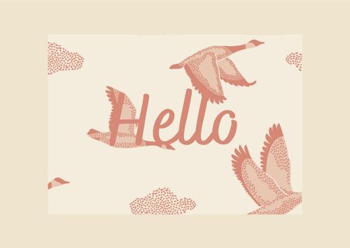 Carte Birdy Hello - fabriquée en France