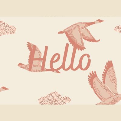 Birdy Hello card - made in France