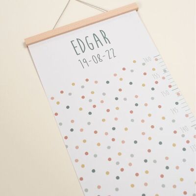 Gráfico de crecimiento de confeti personalizable