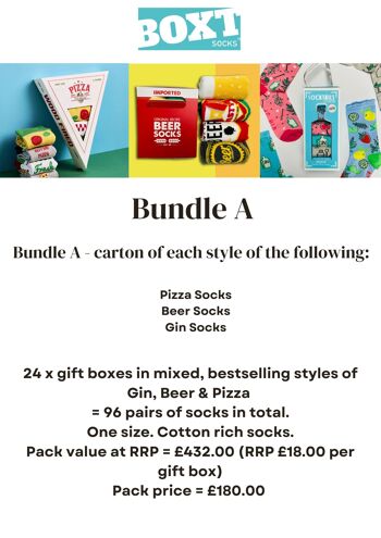 Bundle A Sock Collection - Pizza, Bière, Gin 1