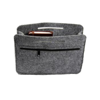 Organisateur Tulipes En Feutre Gris Pour Sac Bertoni 2