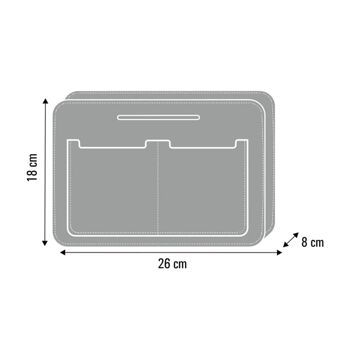 Organisateur Tulipes En Feutre Gris Pour Sac Bertoni 3