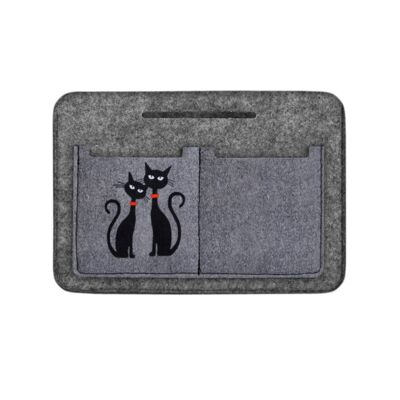 Black Cats Organizer In Grey Felt For Bag Bertoni