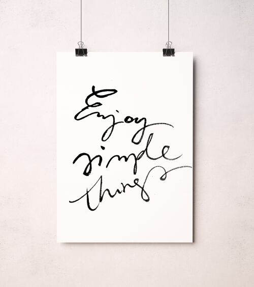 Affiche "Enjoy simple things" A4