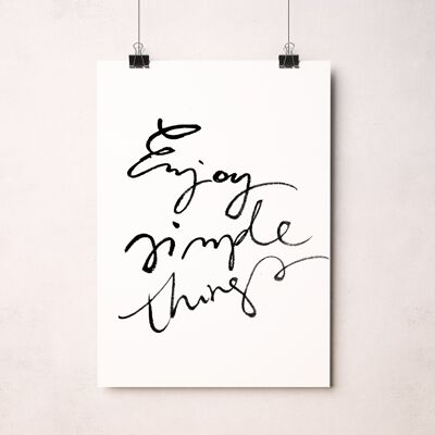 Affiche "Enjoy simple things" A4