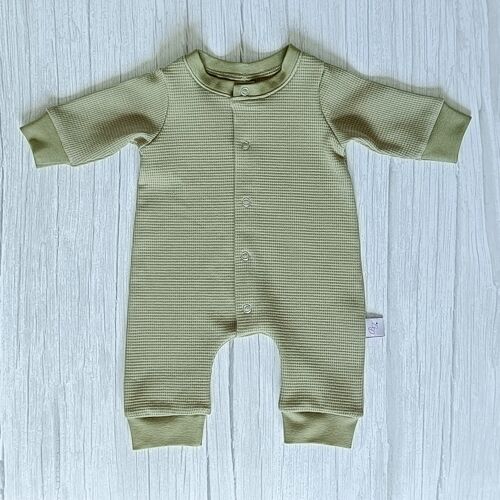 Playsuit Waffle Jersey Olive Green