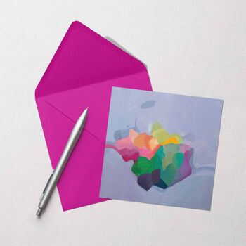 Carte de voeux abstraite lilas mauve | Carte d'art abstrait 3
