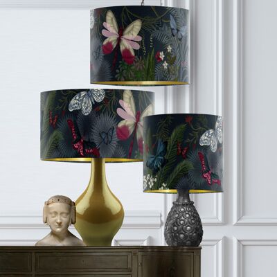 Lampshade pack of 3 mixed sizes - Butterfly garden Moonlight