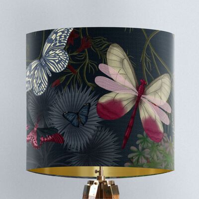Lampshade pack of 2 regular & classic size - Butterfly garden Moonlight