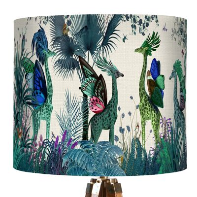 Lampshade pack of 2 regular & classic size - Tropical giraffes Blues