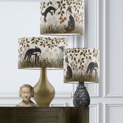 Lampshade pack of 3 mixed sizes - Country lane fox Earth
