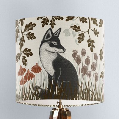 Lampshade pack of 2 regular & classic size - Country lane fox Earth