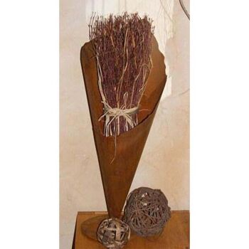 Vase de sol décoration rouille | 60cm | sur plaque de base | Patine sac de plantes de décoration de jardin en métal 5