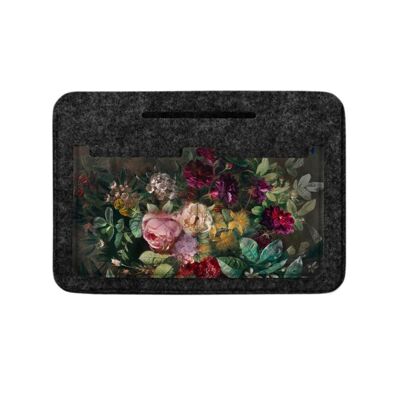 Bouquet Organizer In Anthracite Felt For Bag Bertoni