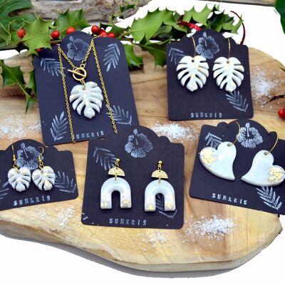 Pack boucles d'oreilles et collier - collection hiver