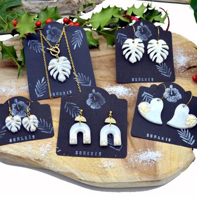 Earrings and necklace pack - winter collection