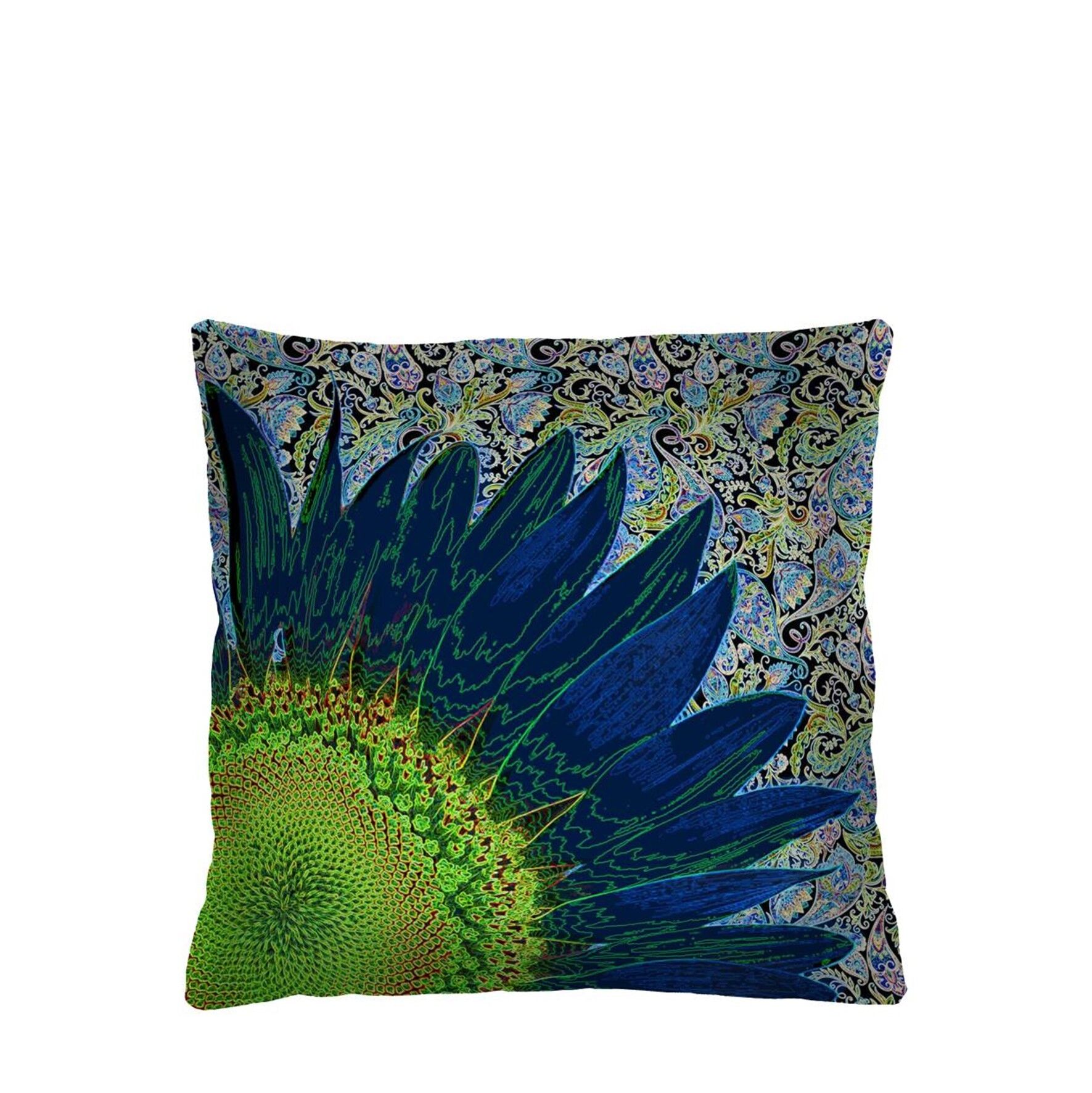 Cuscino Decorativo Casa Fiore Blu Bertoni 50 x 50 cm.