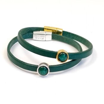 Bracelet cuir intemporel bonita bleu 4