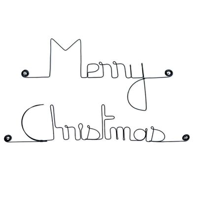 Wire Wall Decoration - Christmas / New Year / End of Year Holiday Decor: "Merry Christmas" - to pin - Wall Jewelry