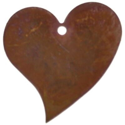 Deco pátina corazón | 7 cm x 7 cm | Decoración de ventanas colgantes | Corazón de decoración colgante oxidado