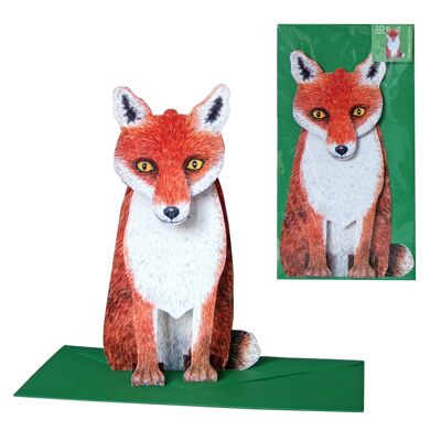 3D animal map fox