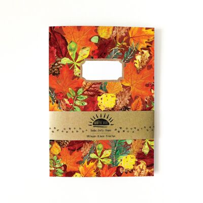 Autumna Fallen Leaves Lined Journal