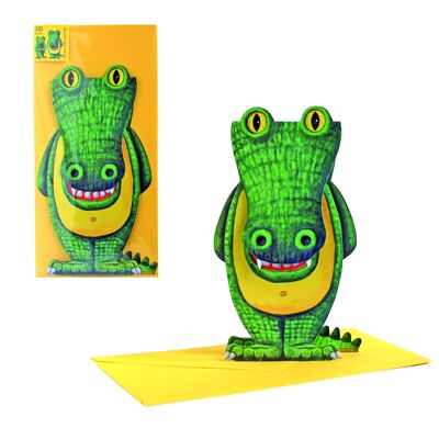 3D-Tierkarte Krokodil