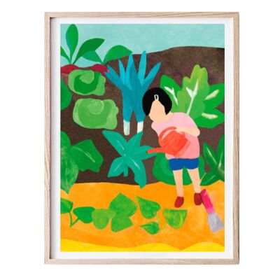 Children's Poster, Vegetable Garden Poster A3