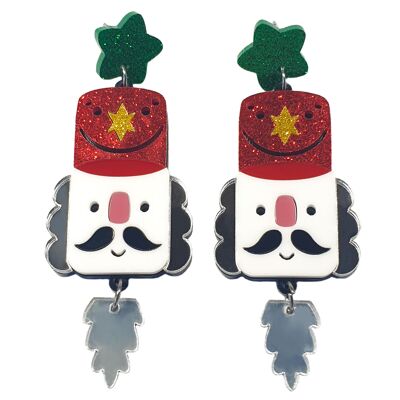 Christmas Nutcracker Acrylic Earrings