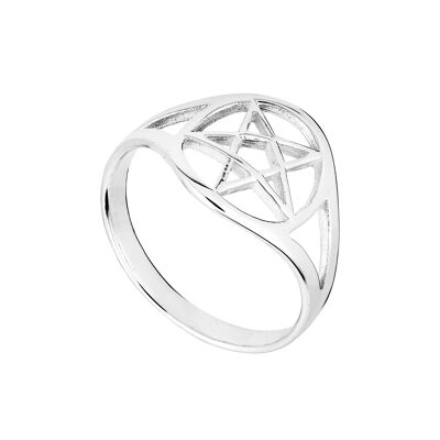 Bague en argent pentagramme