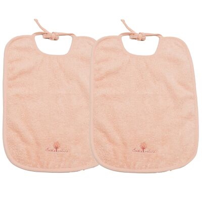 Lot de 2 Bavoirs Eponge Coton bio-Pêche