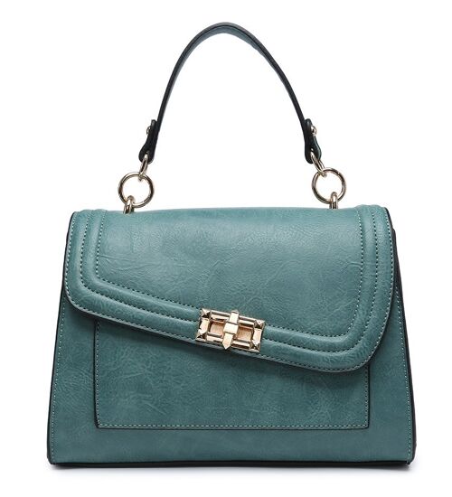 New Womens Crossbody Bag Quality Handle Handbag Main Zipper Shoulder bag vegan PU leather - A36865 green