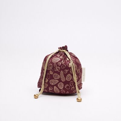Fabric Gift Bags Double Drawstring -  Scarlet Woodland (Medium)