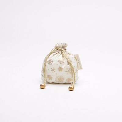 Sacchetti regalo in tessuto con doppia coulisse - Gold Frost (piccolo)