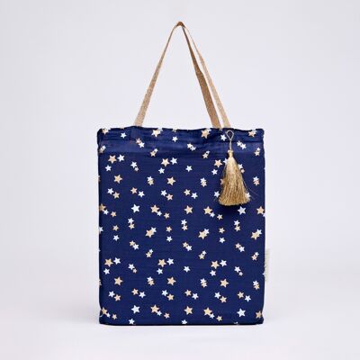 Fabric Gift Bags Tote Style - Midnight Stars (Large)