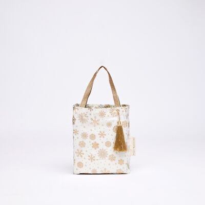 Fabric Gift Bags Tote Style -  Gold Frost (Medium)