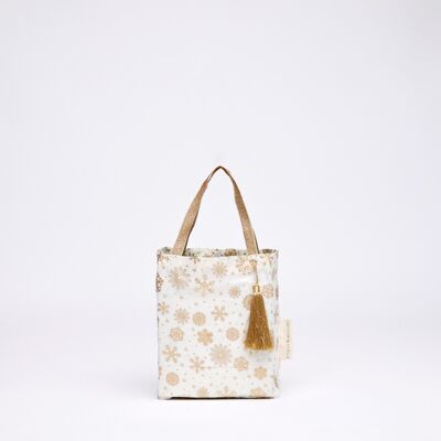 Fabric Gift Bags Tote Style -  Gold Frost (Medium)
