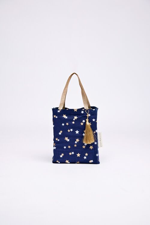 Fabric Gift Bags Tote Style -  Midnight Stars (Medium)