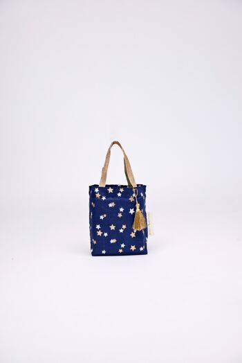 Sacs cadeaux en tissu Tote Style - Midnight Stars (Petit) 1