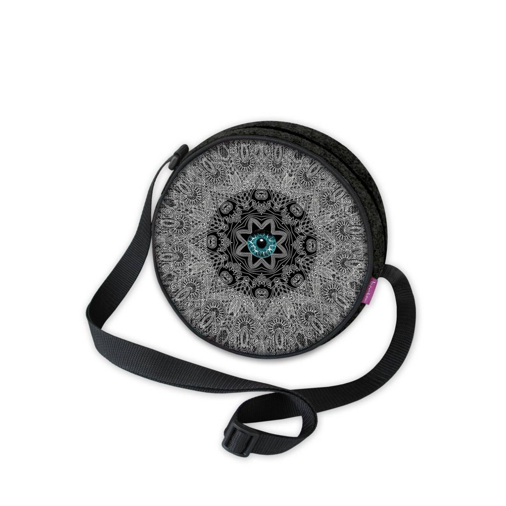 Borsa a tracolla Look in feltro antracite Twist Line Bertoni