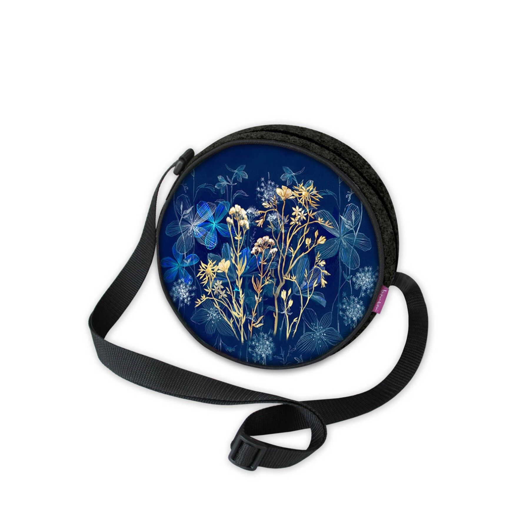 Borsa a tracolla Midnight in feltro antracite Twist Line Bertoni