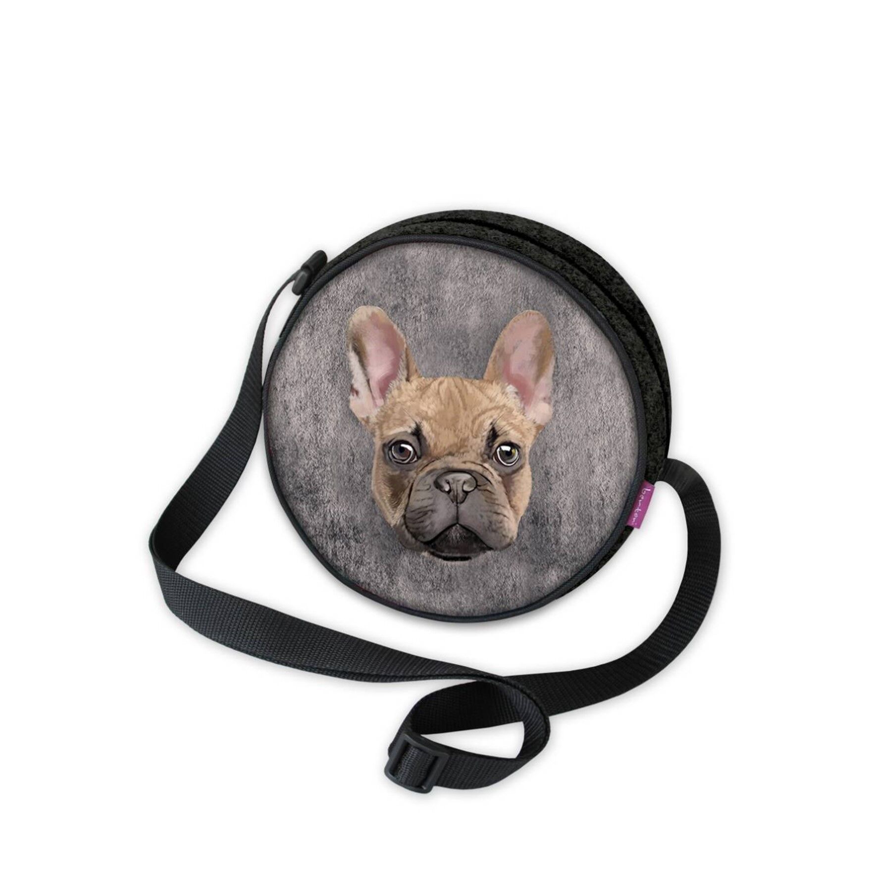 Borsa a tracolla Tytus in feltro antracite linea Twist Bertoni