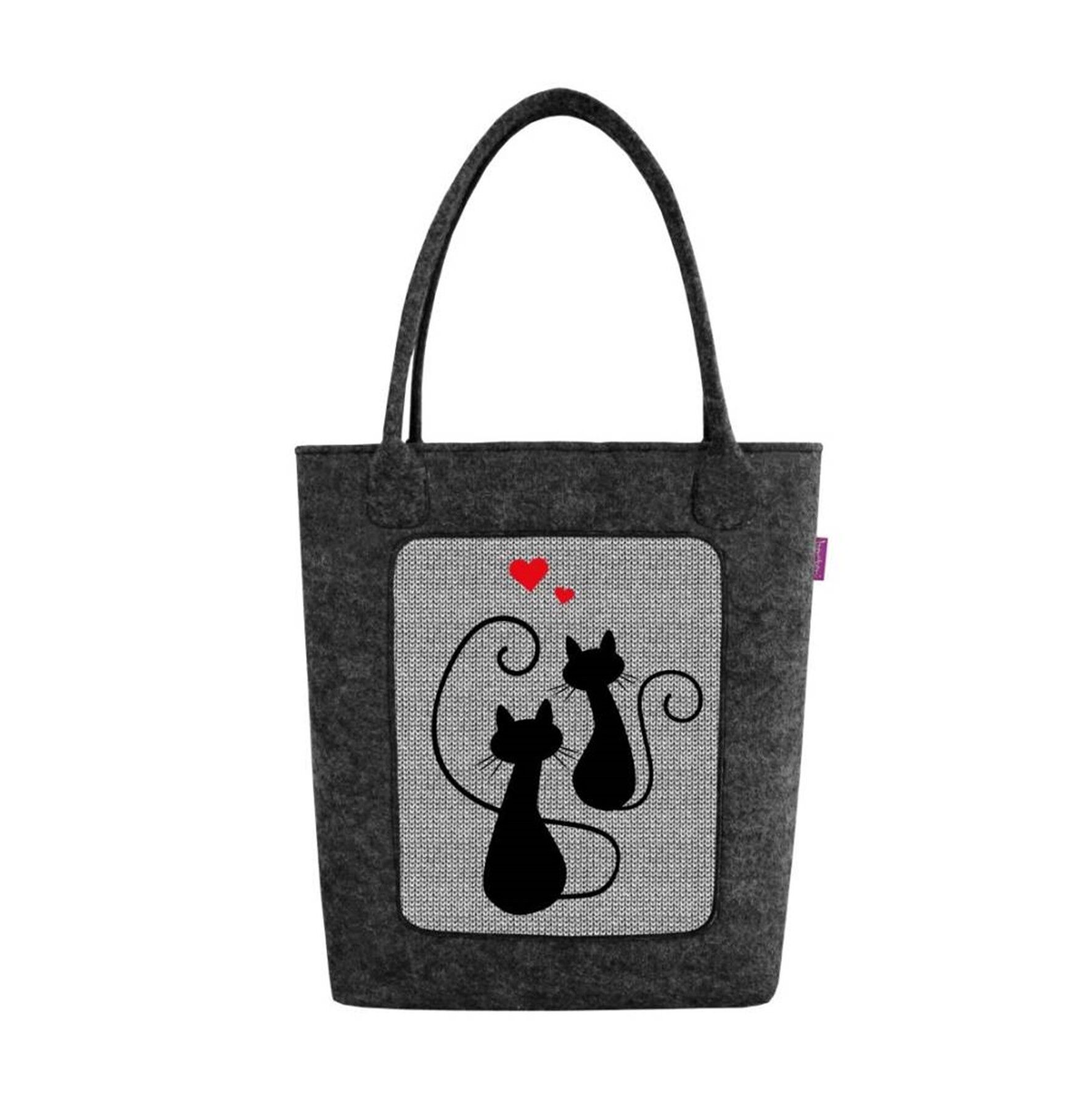 You & Me Shoulder Bag In Felt Swing Line Bertoni