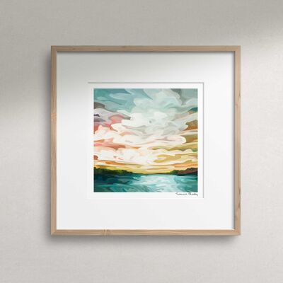 « Aurore » | Peinture du lever du soleil | Peinture acrylique ciel | Impression artistique